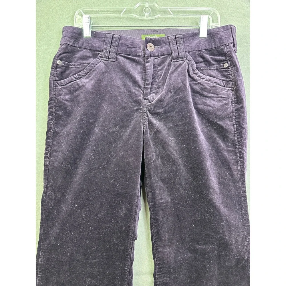 Eddie Bauer Purple Corduroy Pants Women Wide Leg Velvet Texture Trousers size 10 - Picture 10 of 16